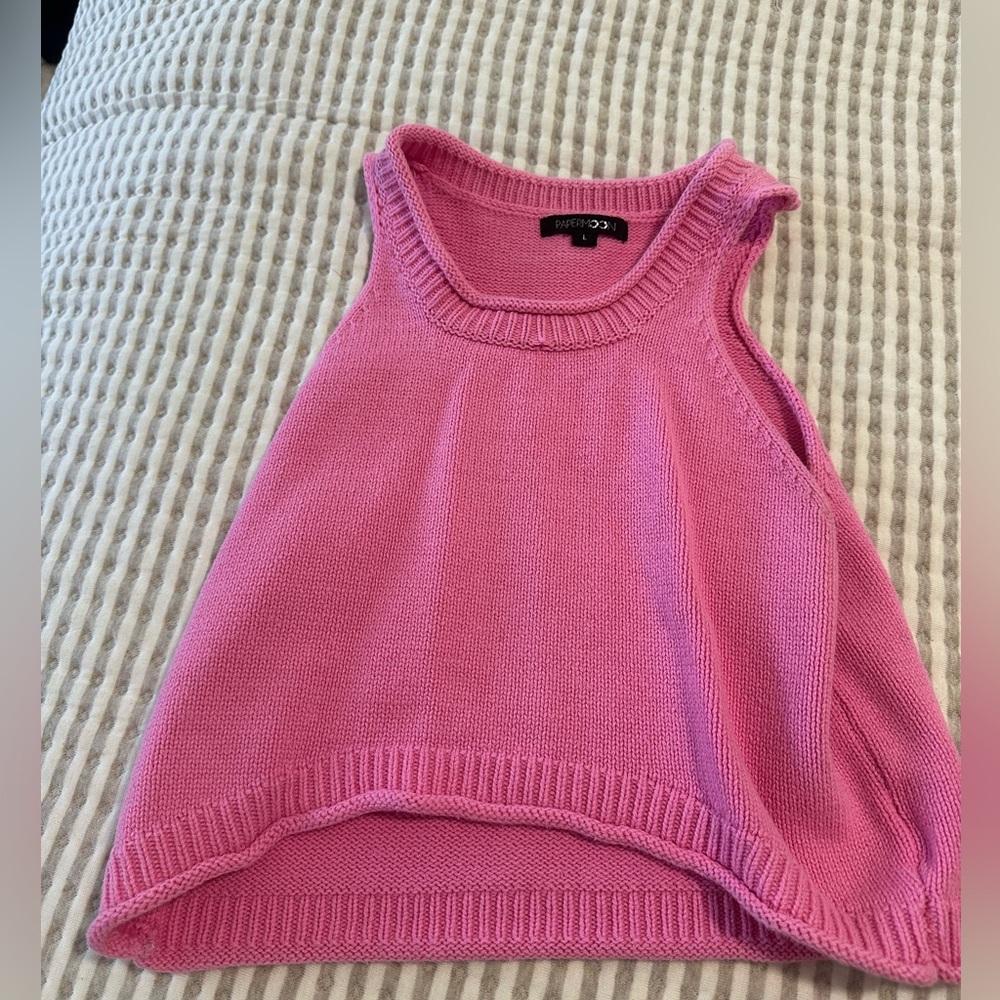 Pretty Little Thing Pink Knit Tank Top